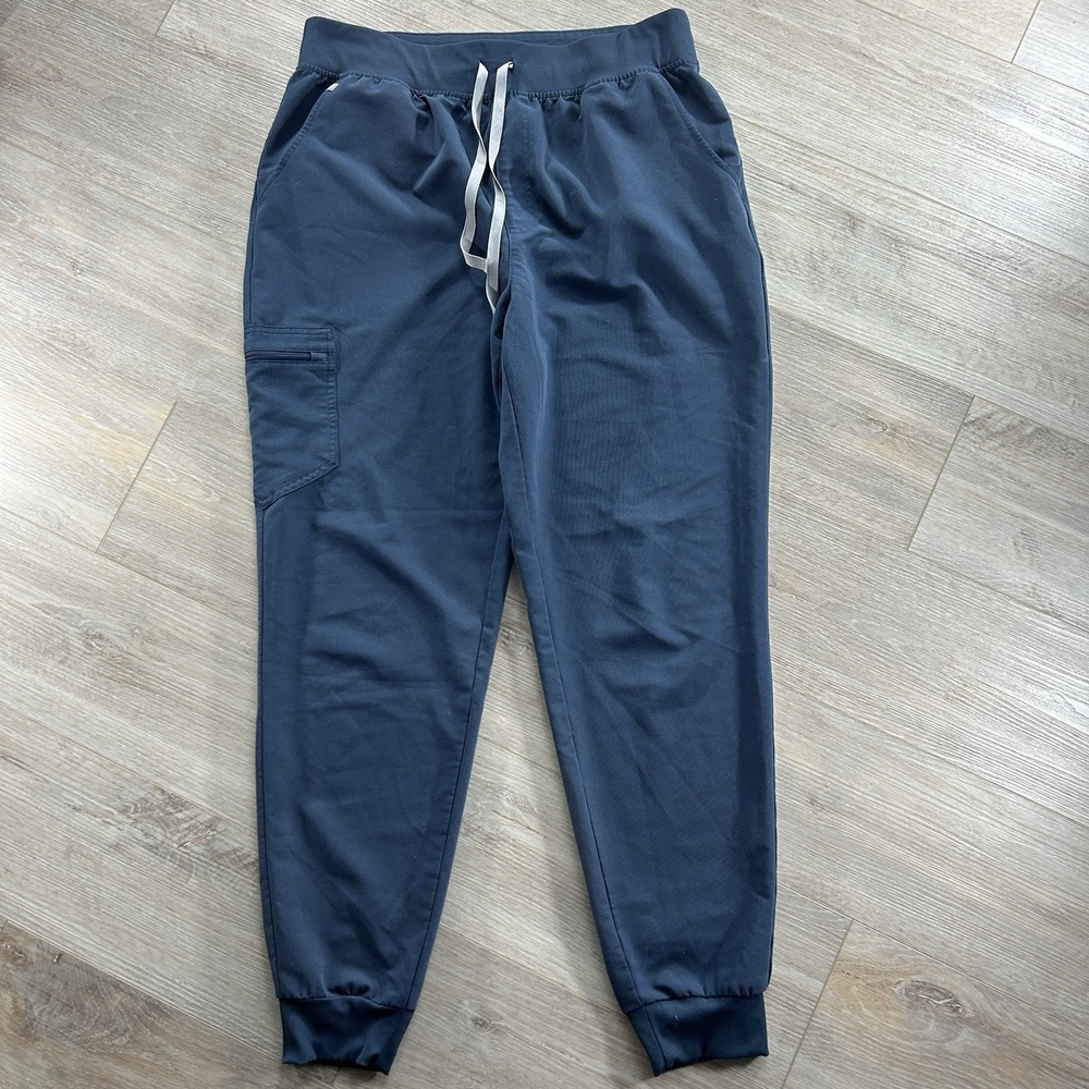 Figs High‎ Rise Zamora Joggers XLT Women's Dark Harbor Zip Cargo Medical Scrubs